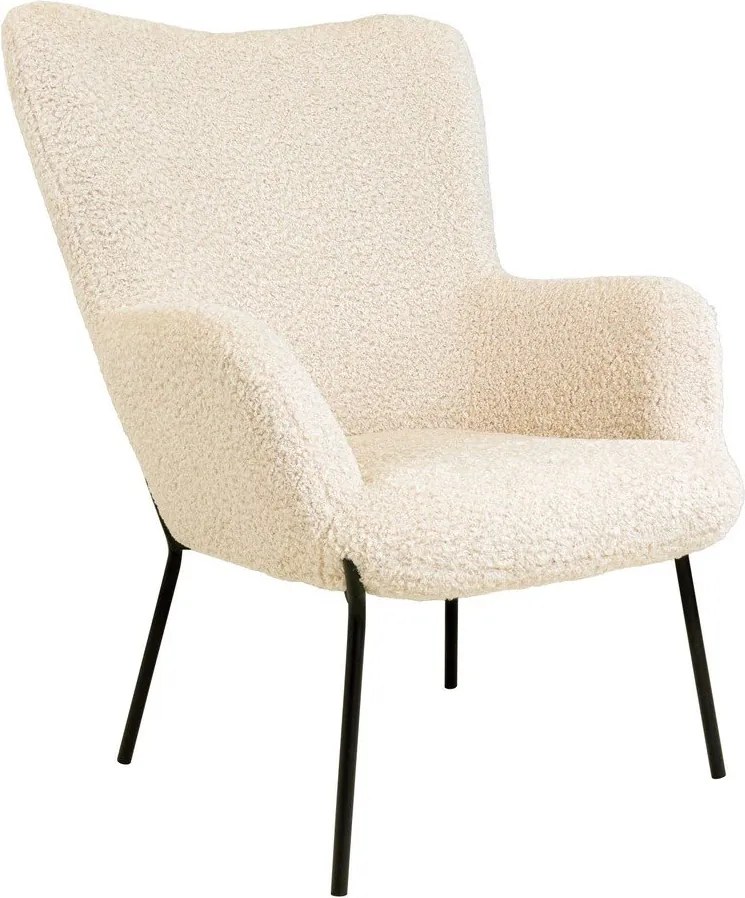 Poltrona color crema con rivestimento in pelliccia sintetica Glasgow – Bonami Essentials