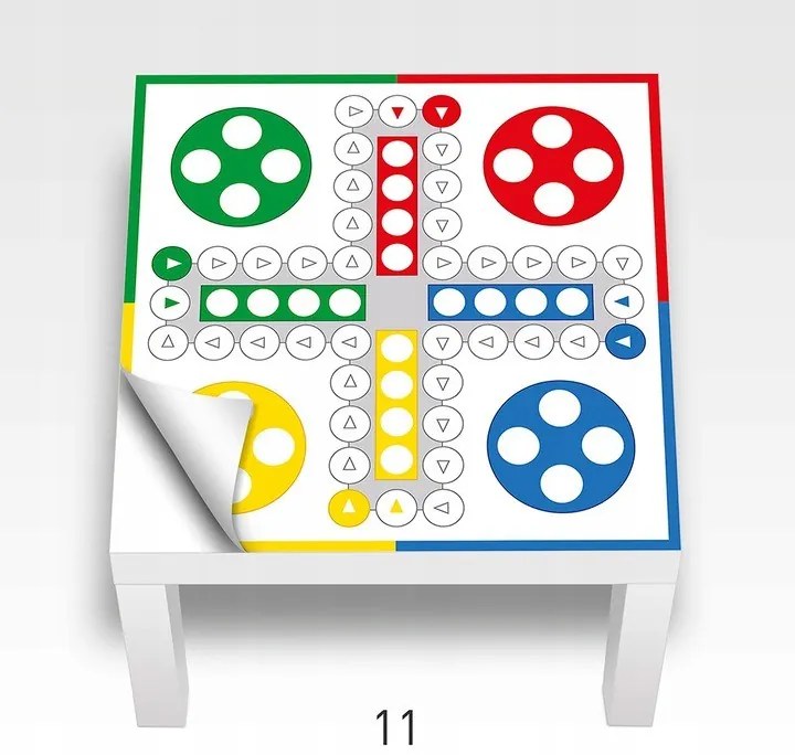 Adesivo Ludo sul tavolo 54 x 54 cm