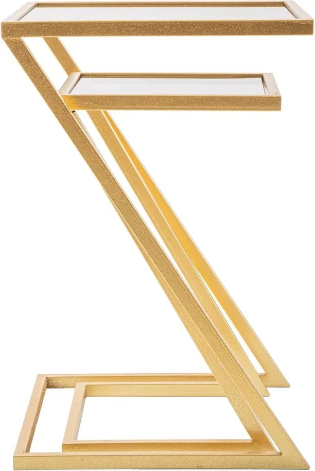 Set di 2 tavoli contenitori con piano in vetro 40x40 cm Zet - Mauro Ferretti