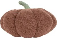 Cuscino di peluche a forma di zucca in tessuto boucl marrone 28 cm decorazione accessorio di halloween