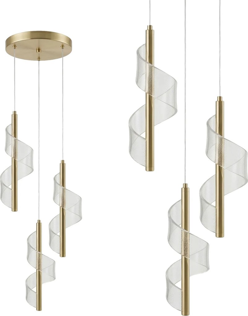 LAMPADA LED A SOSPENSIONE DA SOFFITTO G178-3CP GOLD