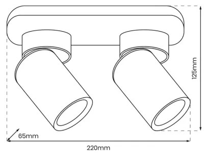 Faretto ANDY 2xGU10/8W/230V nero/oro