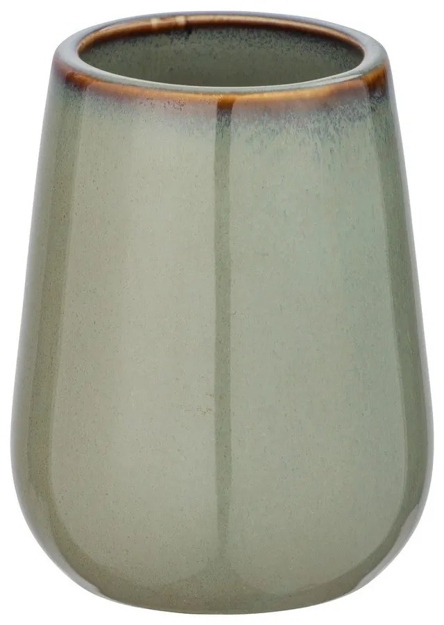 Tazza in ceramica verde per spazzolini da denti Sirmione - Wenko