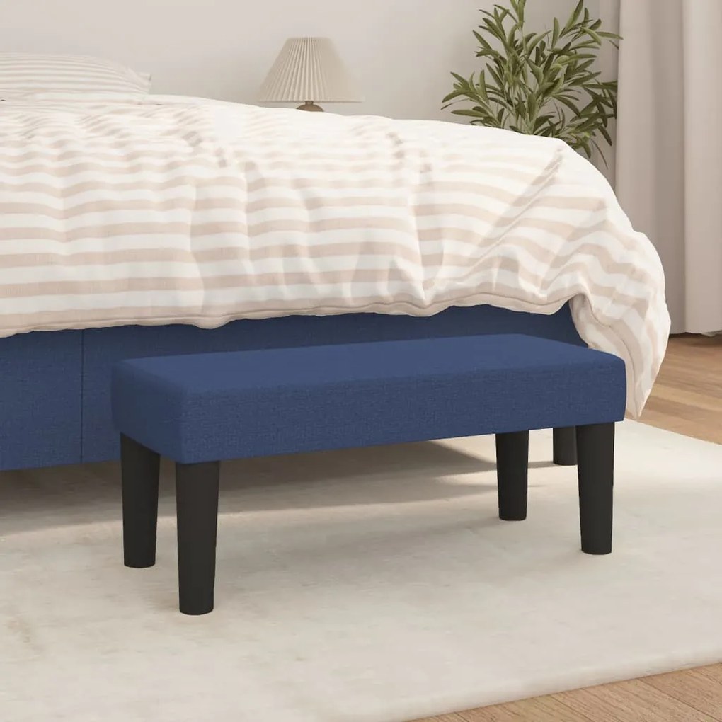 Panca Blu 70x30x30 Cm İn Tessuto /