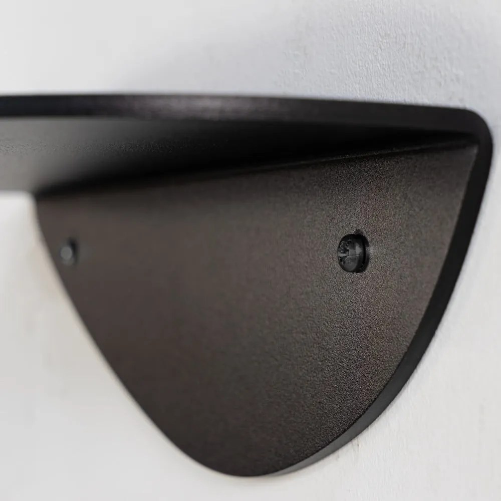 Mensola nera in metallo 34 cm Pipa – Spinder Design