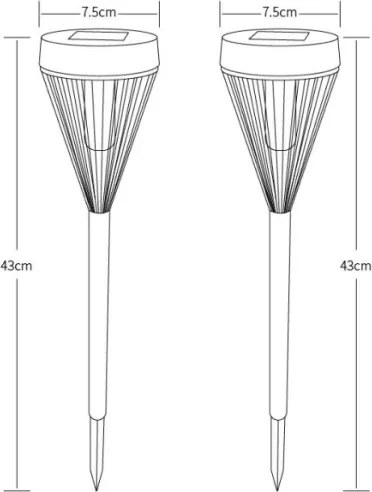 Globo 36705-2 - SET 2x Lampada solare LED LED/0,1W/1,2V IP44