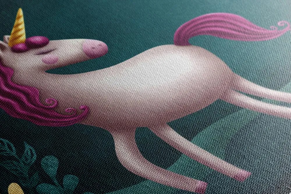 Quadro su tela – Unicorno fiabesco