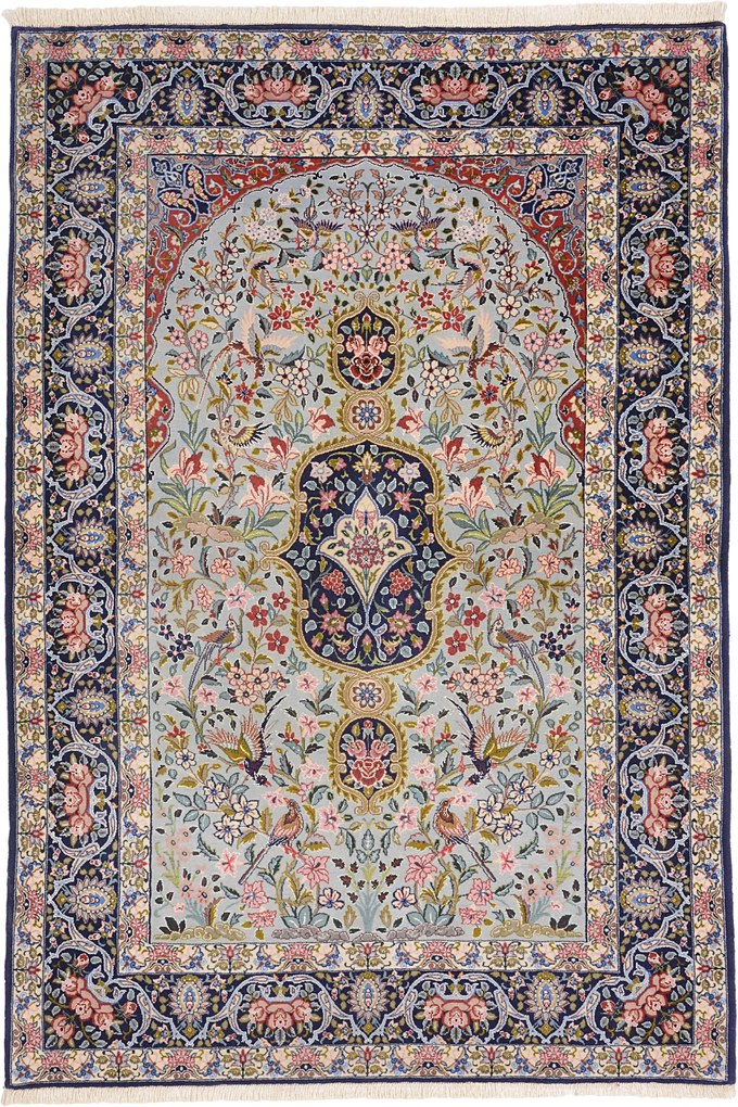 Isfahan Tappeto 160x110 (Iran) Annodato A Mano