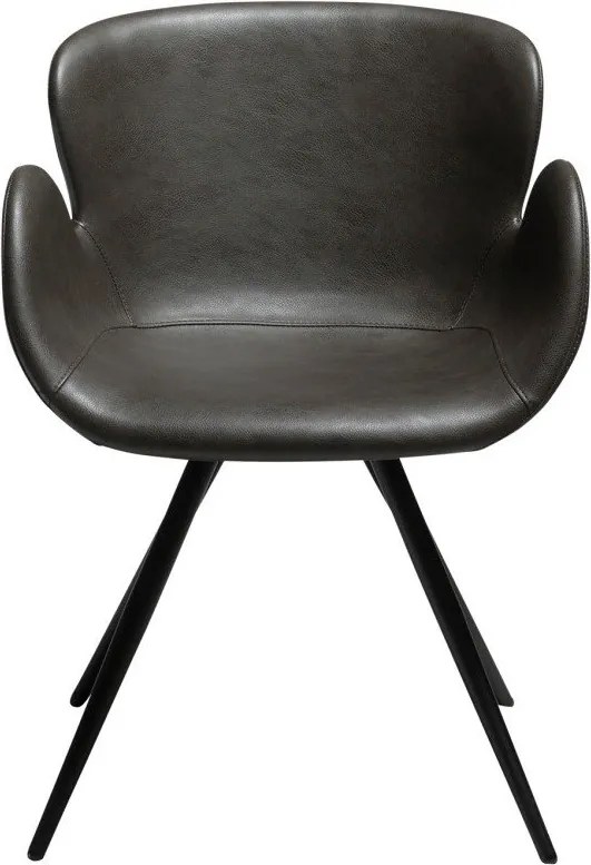 Sedia da pranzo grigia in imbottito con braccioli Gaia – DAN-FORM Denmark