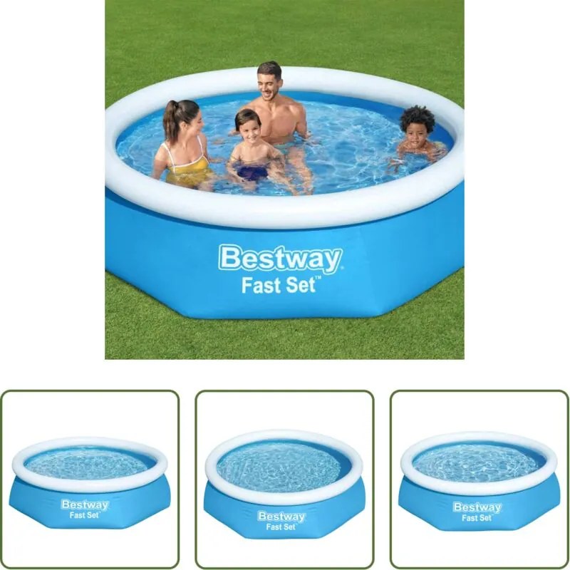 Piscina da giardino - Bestway Piscina Gonfiabile Rotonda Fast Set 244x61 cm 57265