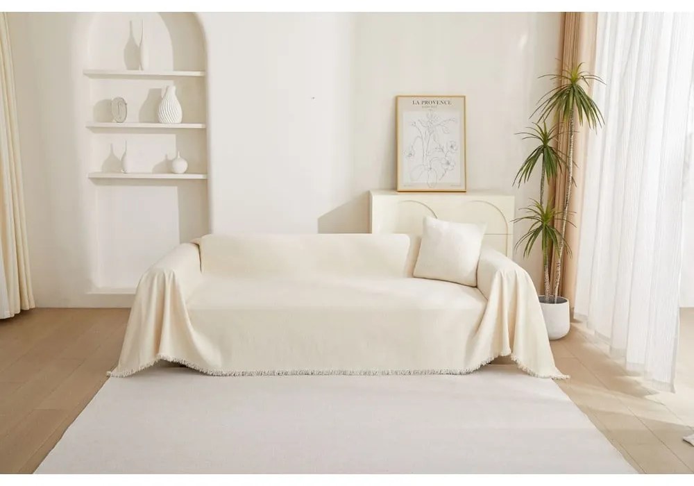 Copridivano color crema per divano a 2 posti Talo – Filumi