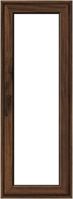 Finestra in PVC effetto legno noce L 80 x H 220 cm, 1 anta apertura a destra