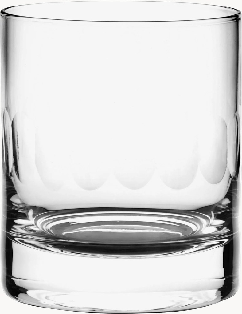 Set di 2 bicchieri da whisky in cristallo soffiato Lens