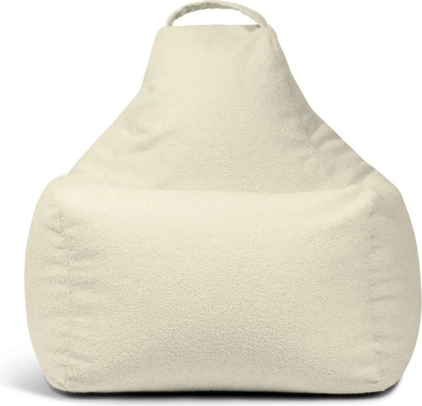 Puof a sacco grigio chiaro con rivestimento in bouclé Play Amuse – SLOWDOWN