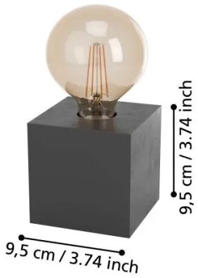 Eglo 43734 - Lampada da tavolo PRESTWICK 1xE27/40W/230V antracite