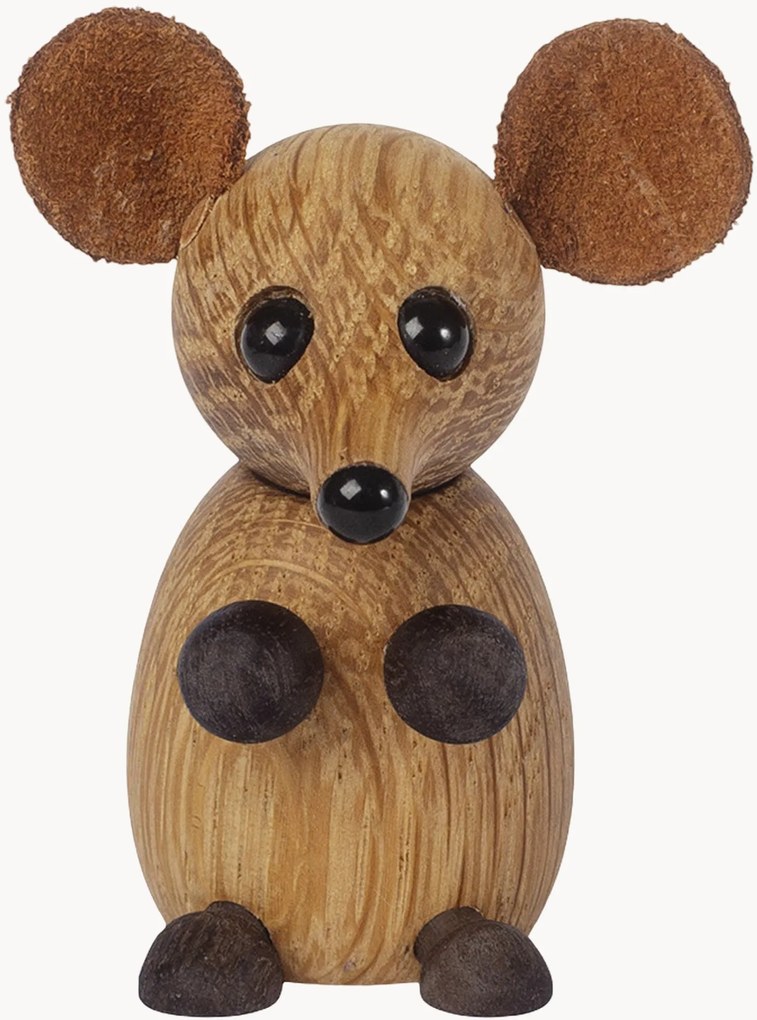 Oggetto decorativo in legno di quercia fatto a mano The City Mouse