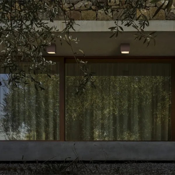 Ideal Lux - Faretto per esterni TECHO 1xGU10/20W/230V 9x9 cm IP54 marrone