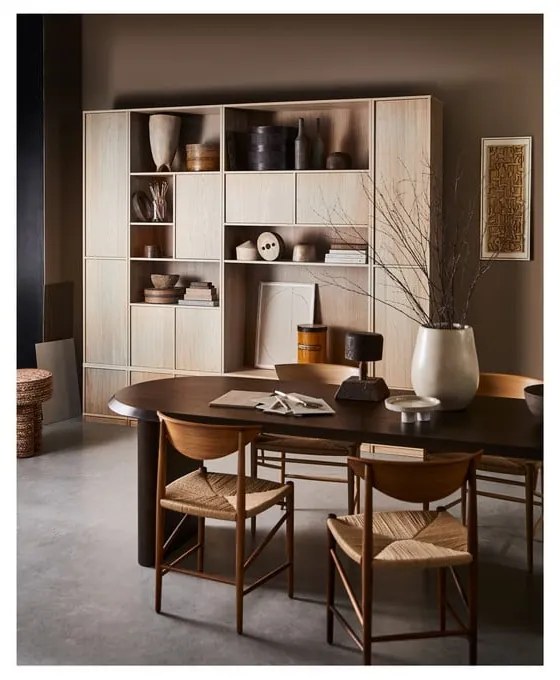 Tavolo da pranzo con effetto noce 90x240 cm Ellips – vtwonen