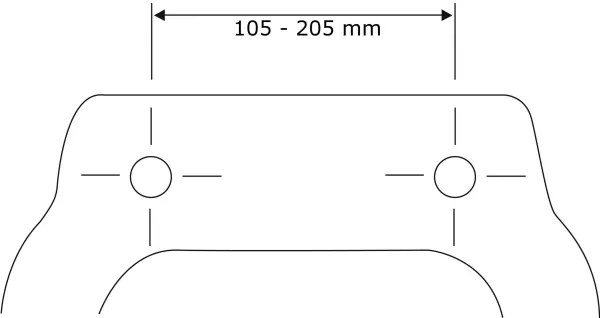 WENKO 22015100-WC sedile WC WENGE 35,5x42,5 cm marrone/argento