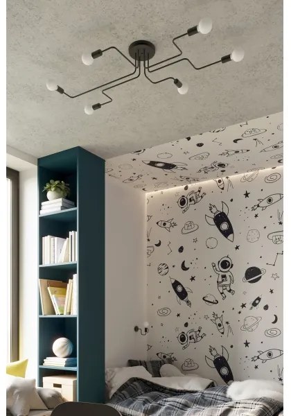 Sollux SL.1445 - Applique VECTOR 1xE27/15W/230V nero