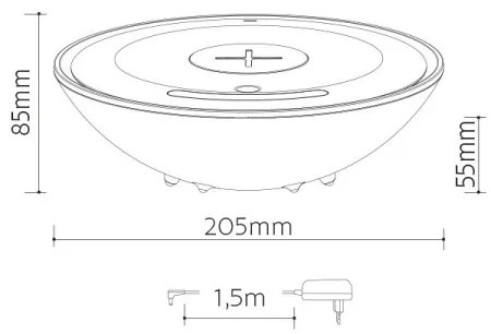Lampada LED RGB con caricatore wireless LED/10W/230V