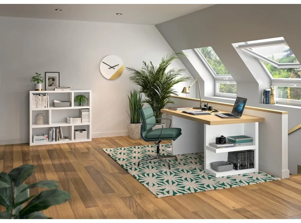 Libreria bianca 120x105 cm Dublin - TemaHome