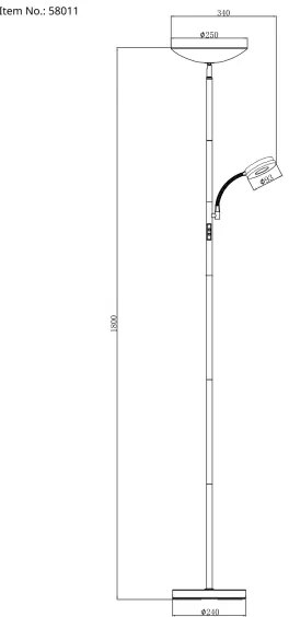 Globo 58011 - Lampada da terra dimmerabile SKOPO LED/20W/230V + LED/5W