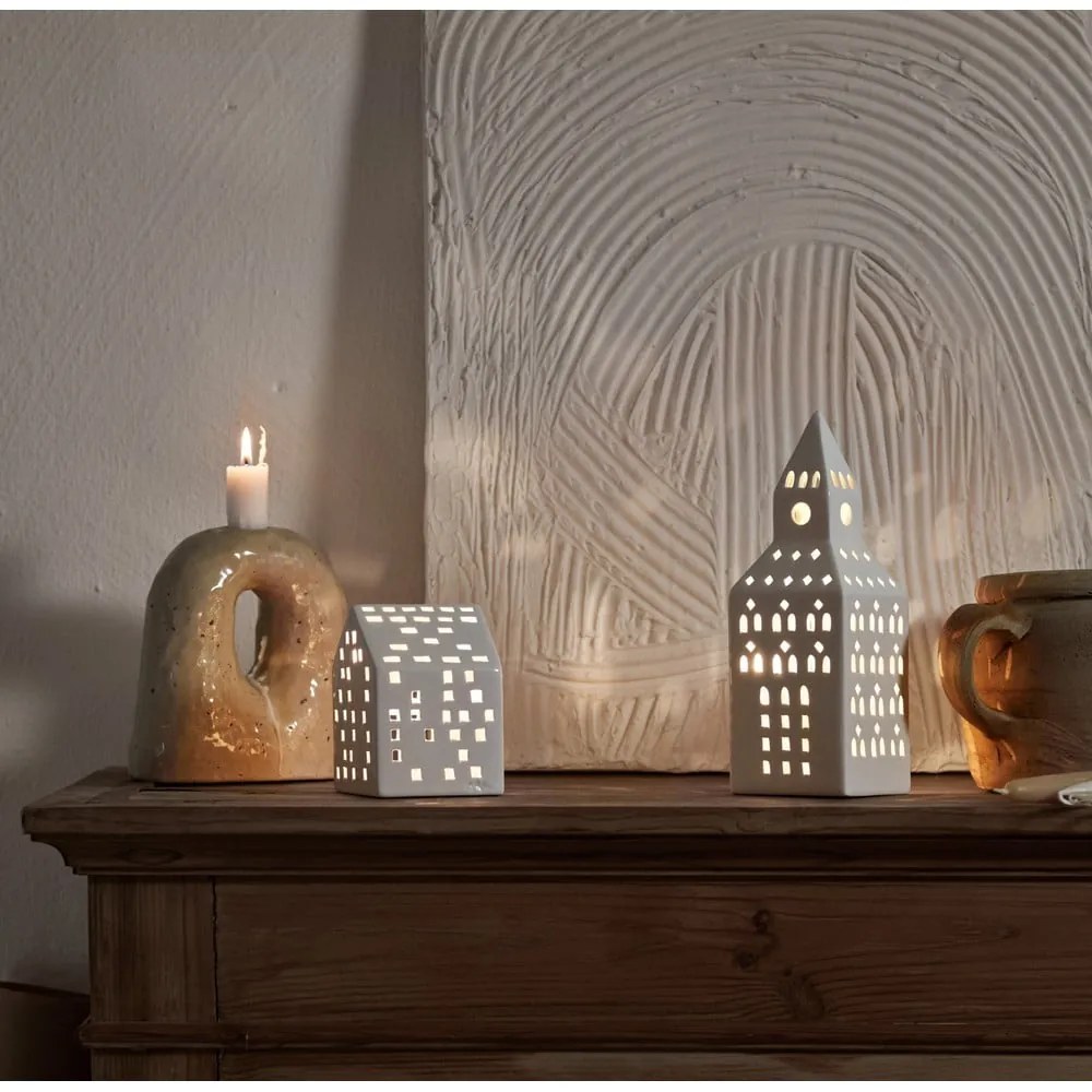 Portacandela in ceramica per lumino Urbania Lighthouse Church Tower – Kähler Design