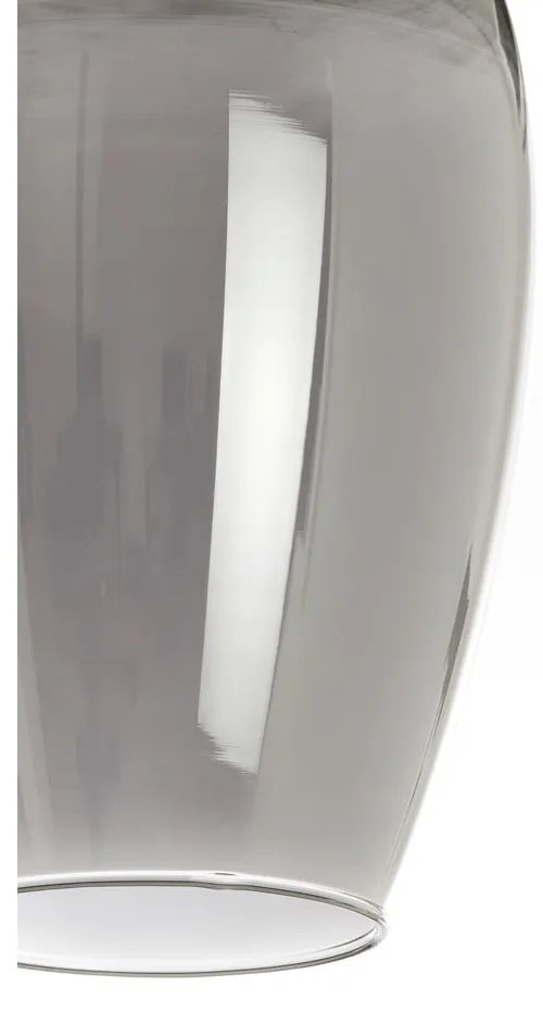 Lampadario con paralume in vetro grigio scuro-bronzo ø 45 cm Lukaro - Light &amp; Living