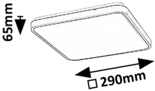Rabalux 71432 - Plafoniera LED da bagno ALENZO LED/24W/230V IP44 nero
