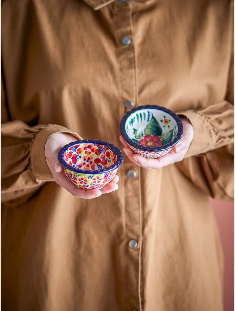 Ciotoline in set da portata rosse in gres 2 pz 95 ml Florist – Bloomingville