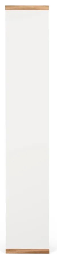 Libreria bianca con bordo in legno 70x198 cm Berlin - TemaHome