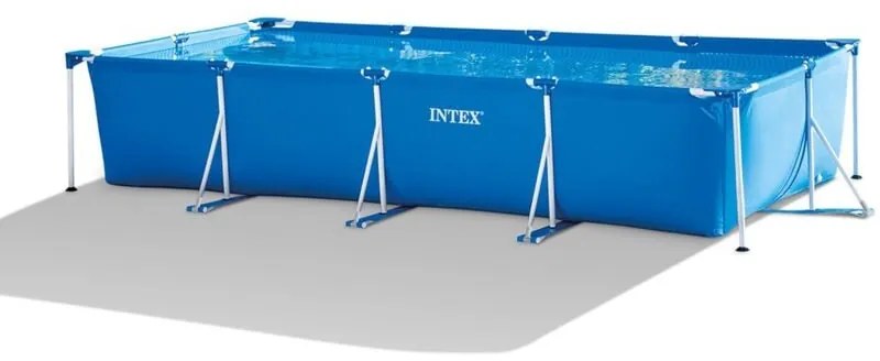 Intex - 28274NP - Piscina Fuori Terra Rectangular Frame Rettangolare, Pompa Filtro 2006 L/h, 7127 l, Acciaio e pvc, Blu, 450x220x84 cm