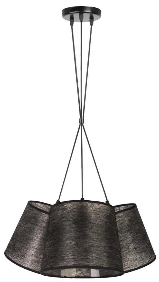 Duolla - Lampadario su filo ROSSA 3xE27/40W/230V nero