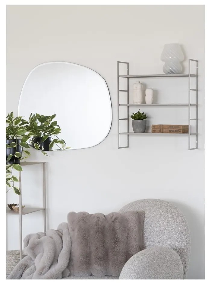 Scaffale grigio chiaro in metallo con ripiani 48 cm Beja - House Nordic