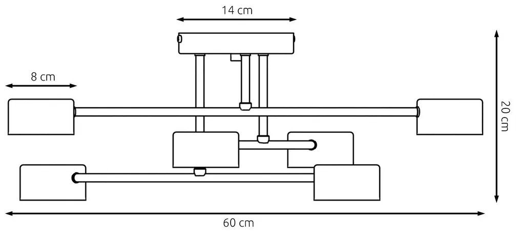 Lampadario a sospensione HALO 6 Black