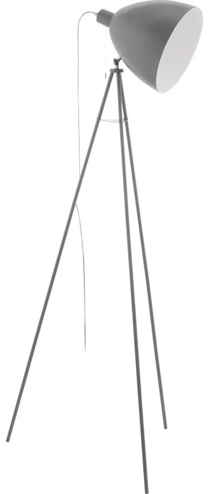 Eglo 33095 - Lampada da terra DUNDEE 1xE27/60W/230V grigia