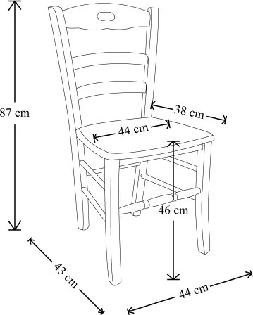 Sedia da cucina con seduta legno LOIRE Laccato Tortora SET 2 PZ