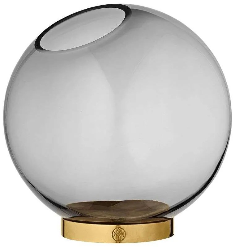 AYTM - Globe Vase w. Stand Ø21 Nero/Oro AYTM