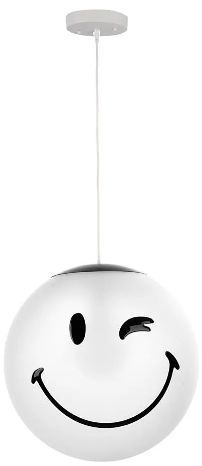 ONLI - Lampada a sospensione per bambini SMILEY su cavo 1xE27/15W/230V bianco