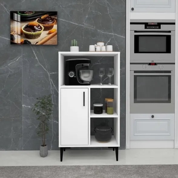 Mobile Da Cucina Multifunzione Dispensa 60x35x109 Kion Bianco