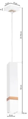 Lampadario a sospensione VIDAR 1xGU10/25W/230V bianco