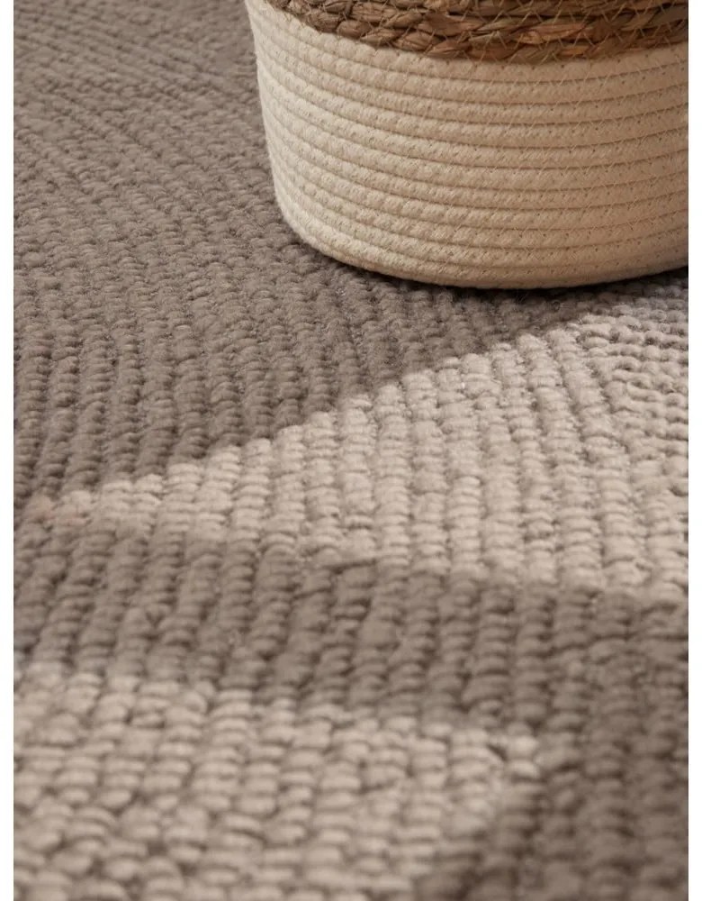 Tappeto grigio tortora in lana tessuto a mano 160x230 cm Eleni Taupe – Hanse Home