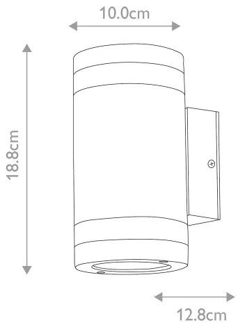 Elstead - Applique a LED da esterno MAGNUS 2xGX53/9W/230V IP44
