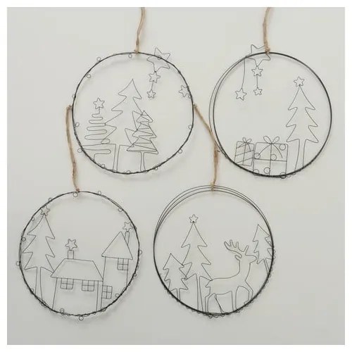 Set di 4 decorazioni natalizie appese Gerda - Boltze