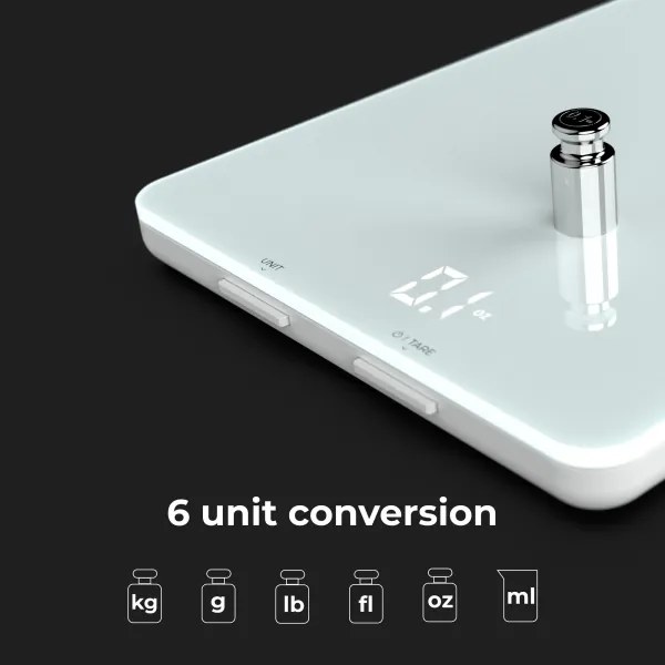 AENO - Bilancia da cucina smart 3xAAA Bluetooth