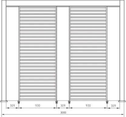 Pergola Bioclimatica 3x4 In Alluminio Con Tetto Lamellare Bianca Ocean Bizzotto