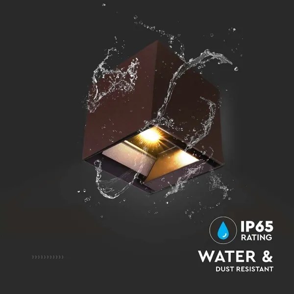 Lampada solare da parete LED con sensore 9W 3,7V 3000-5000K IP65 marrone