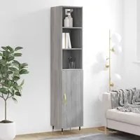 Credenza Grigio Sonoma 34,5x34x180 cm in Legno Multistrato 3189619