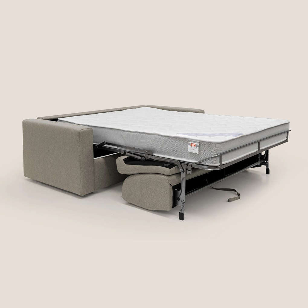 Kansas Divano letto matrimoniale alto 20 cm in tessuto impermeabile misto cotone T13 tortora